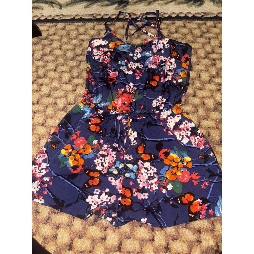 Scooter Girls sz. M floral one pc. romper. Soft, beautiful colors Polyester (1C